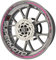 Komplettes Set Felgenrandaufkleber für Honda Supermoto Motorrad Premium Qualität (Aufkleber für beide Felgen) (Dunkelrosa)