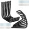 pipabiba 12 Pcs Ladder Storage Hooks, Heavy Duty Wall Mounted Garage Hanger, Utility Hooks for Garden Tools, Ladder, Garden Hose, Folding Chair, Bike (17cm x 17cm)