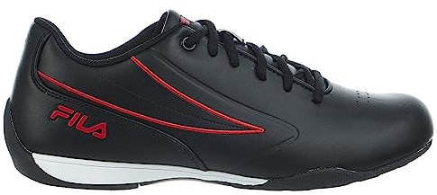 Fila Forlani Outline Flag Herren-Motorsport-Sneaker, Schwarz/Rot/Weiß, Größe 43 D (M), Schwarz, 43.5 EU