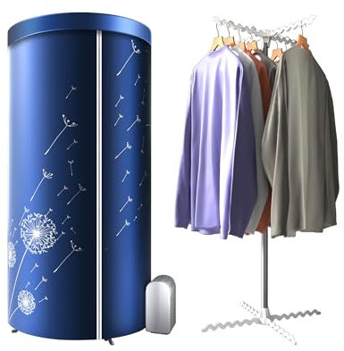 KASYDoFF Séche Linge Electrique, 1000Watts-1,2m Voyage Sèchoir a linge vêtements Minuteur automatique portable numérique avec pour appartement ou maison
