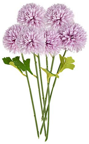 HUMOKI Artificial Hydrangea Flowers, 6PCS Purple Hydrangea, Artificial Hydrangea Bouquet, Artificial Chrysanthemum, Hydrangea Artificial Flowers,for Home Wedding Garden Party Office Coffee House Decor