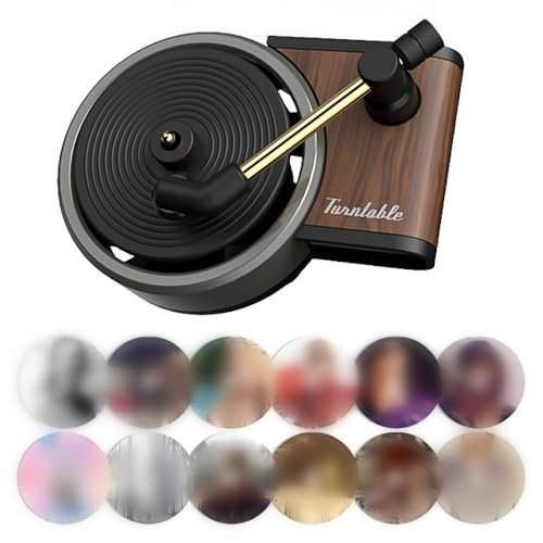 ZOYDP Car Air Fresheners, 12PCS Vent Clip Record Player, Aromatherapy Fragrance, Perfect Album Cover, Music Fans Gifts