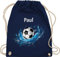 Turnbeutel Rucksack - Fußball Geschenk Fußballfan Geschenke Fußballbegeisterte I Fußballliebe - Unisize - Navy Blau - turnsack jungen kinder stoffbeutel kindergarten fussball name beutel