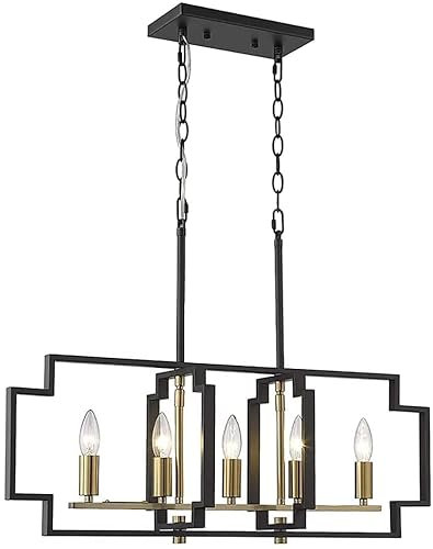 ALSEY Accesorio de iluminación industrial para isla de cocina de granja, lámpara colgante de jaula artesanal de hierro rústico, comedor H (candelabro)