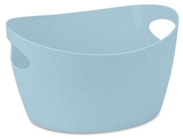 Koziol BOTTICHELLI S Organizer & Aufbewahrungsbehälter, 1,5 l, stapelbar, Farbe: recyceltes Blau