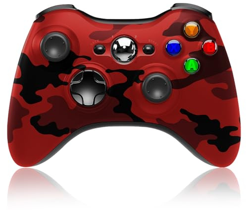Kabelloser Controller für Xbox 360, 2,4 GHz, Joystick-Controller, Camouflage-Rot