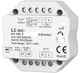 Controller LED 100-240VAC 1CH 0/1-10V Dimmer push-pull L1 WZ Dimmer