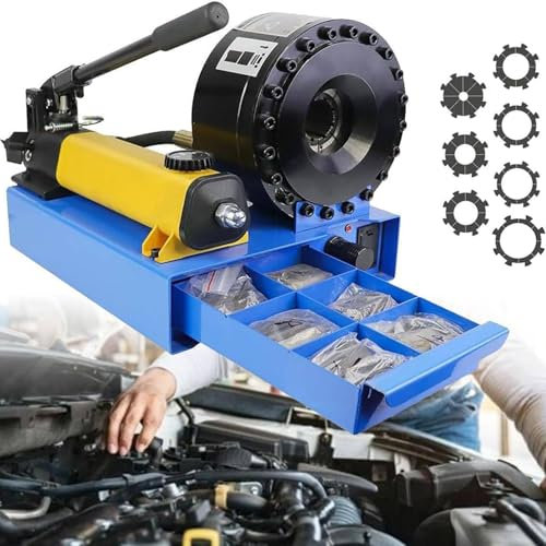 XDLYWUZIQ Hydraulikschlauch-Crimpzange, Schlauch-Crimpzange Mit 7 Matrizensätzen Für Rohrleitungen Von Baggern, Automobilen Und Landwirtschaftlichen Maschinen