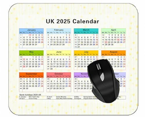 YENDOSTEEN 2025 Mouse pad Calendar with Holidays,Star Background Light Gaming Mouse Pad Type61