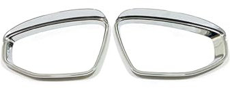 PEXORT 2 Stück Auto Rückspiegel Block Regen Augenbraue Abdeckung Trim Aufkleber Auto Styling ABS Chrom Zubehör, for Audi, for A3 2020 2021 Seitenspiegel-Regenschutz(Chrome Mirror)