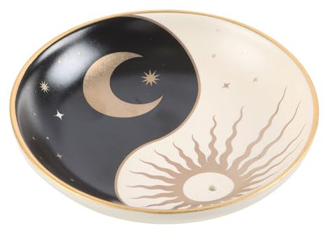 Himmlischer Yin- und Yang-Räucherstäbchenhalter – Elegante dekorative Schale für Stäbchen und Kegel, schafft eine ruhige und friedliche Atmosphäre für Zuhause, Büro, Meditation und Yoga-Räume