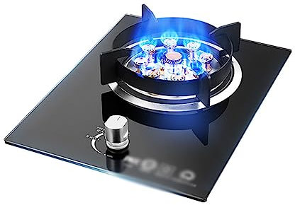 Fornello a gas 7.0KW Singolo Fornello a Gas Naturale Desktop Incorporato Piano di cottura della famiglia con potenza di fuoco feroce
