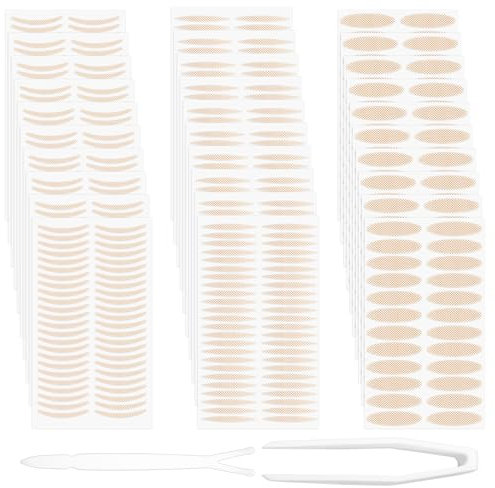 JIYIN 1440 Stück Schlupflider Stripes Unsichtbar, 3 Groβe Augenlid Stripes Doppel-Augenlidband Schlupflider Tapes Augenlidstreifen Lidheberstreifen Doppeltes Augenlidband mit Gabelstangen Pinzette