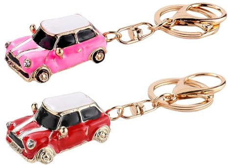2 Stück Mini-Auto-Schlüsselanhänger, Oldtimer-Schlüsselanhänger, Modell-Schlüsselanhänger Aus Metall, Personalisierte Schlüsselanhänger, Geschenk-Schlüsselanhänger Für Jungen