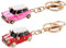 Porte-Clés Mini Voiture 2 Pièces, Porte-Clés Voiture Vintage, Porte-Clés Modèle en Métal, Porte-Clés Personnalisés, Porte-Clés Cadeaux pour Garçons