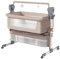 Sianldcone Faltbar Beistellbett Baby, Multifunktional Babybett, Höhenverstellbar Stubenwagen Baby, Babys Reisebett Mit Matratze (601 Beige)