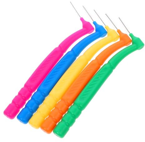 SHERCHPRY Spazzolino Interdentale l Tipo 50 Pezzi Spazzolino Per La Pulizia Dei Denti Testina Colori Assortiti Custodia Portatile Per Denti Gengive e Pulizia Superfici