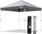 Sunula Pavillon 3x3 Wasserdicht Stabil Winterfest, Faltpavillon 3x3m mit Verdickten Röhren, Partyzelt Pavillion Klappbar für Camping Festival Party, Grau
