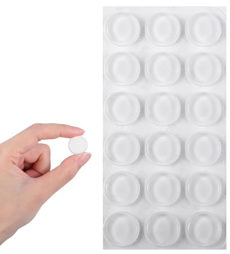 TIESOME 36 Stück Türstopper Wand, 19x5 mm Türpuffer Transparent Selbstklebend Gummistopper Türklinkenpuffer Boden Schutzpuffer Möbelpuffer Gummipuffer Stoßfänger Pads für Tür Schranktür Möbel