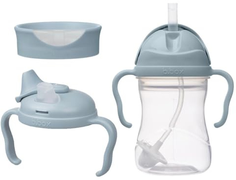 b.box Kleinkind 3-in-1 Vorteilspaket | Ein Becher, drei Deckel zur Unterstützung der Trinkentwicklung von Babys und Kleinkindern. BPA-frei, spülmaschinenfest | Ab 4 Monaten | 240 ml