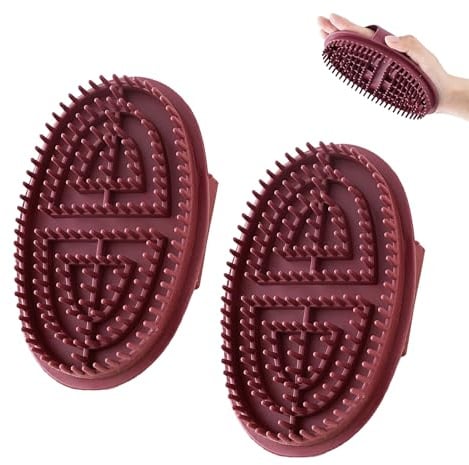 2 Spazzole per Massaggio Corpo,Spazzola Massaggiante Meridiana ergonomic | Delicata Sulla pelle - Per trattamenti Benessere e Rilassamento per Schiena, Adome, Gambe e Relax
