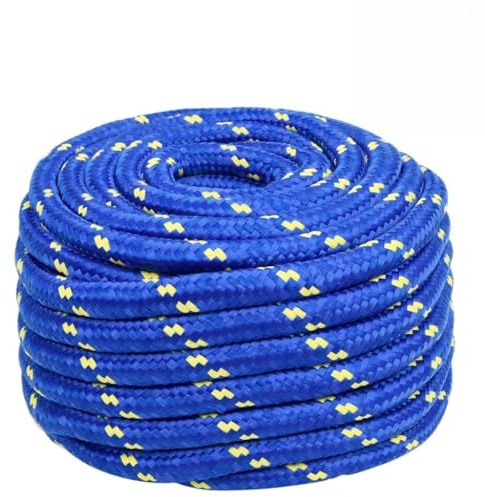 INLIFE Corde de Bateau Bleu 20 mm 50 m Polypropylène