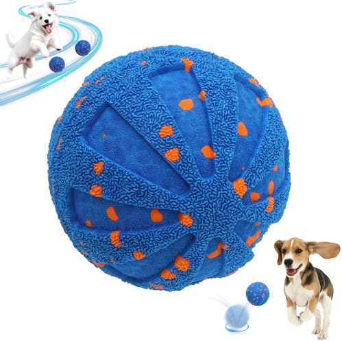 UKONWIT Interactive Dog Toys Ball,Automatic Moving Dog Toy Vibrating Dog Balls for Boredom Teeth Cleaning Rolling Ball for Medium/Large Dogs-Blue