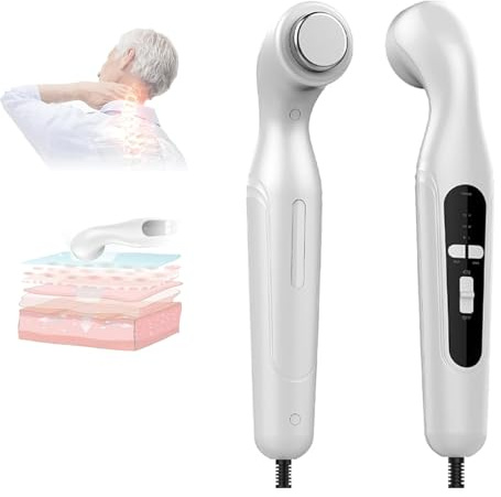 Tragbares Massagegerät für Zuhause, 3MHz Massagegerät mit 42°C Konstanttemperatur, 3 Stufen & Timer, Muskelentspannung Massagegerät für Fitness & Alltag