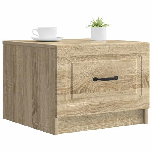 vidaXL Couchtisch Sonoma-Eiche 49 x 50 x 37 cm Holzwerkstoff, Vintage rechteckiger Couchtisch, viel Stauraum, modern, multifunktional, luxuriöses Design