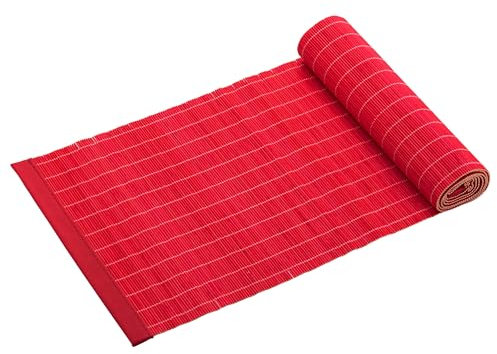 Maxwell & Williams Placesets Tischläufer, Tischdecke, Tischtuch, Tischband, Tisch Bambus, 150 cm x 30 cm, Rot, PM6603