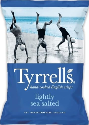 Tyrrells Lightly Sea Salted Crisps, 40g