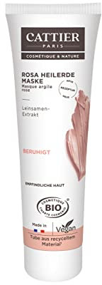 Cattier Heilerde Maske für empfindliche Haut, rosa Heilerde, Naturkosmetik, 100 ml
