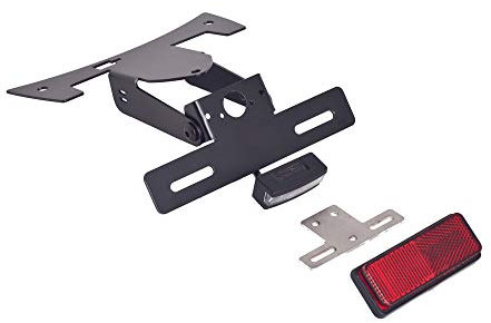 Puig 5247N Nummernschild für KTM 690 Supermoto 2007-2011, 690 Duke 2008-2011, 690 Duke R 2010-2011, Schwarz