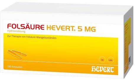 Folsäure Hevert 5 mg, 100 St. Ampullen | bei Folsäure-Mangelzuständen