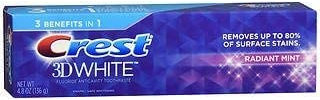Crest 3D-Weiß Fluoride Anticavity Zahnpasta Radiant Mint - 4,8 oz, 3er-Pack