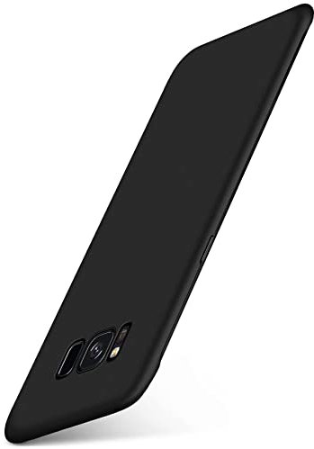 moex Alpha Case für Samsung Galaxy S8 Plus Hülle Ultra Dünn, Schutzhülle mit erhöhtem Kameraschutz, Slim Cover Hardcase Backcover, Dünnste Handyhülle Minimalistisch, Matt Schwarz