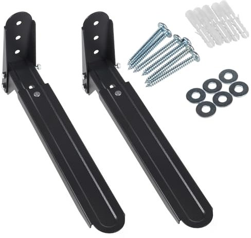 Maclean MC-776 B B Mikrowellenhalter Mikrowellenhalterung bis 20kg Einstellbare Länge Grillofen Kaffeautomat Wandhalterung