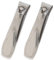 Refine Wide Straight Cut Jaw Toenail Clipper, Silver, 2 Count