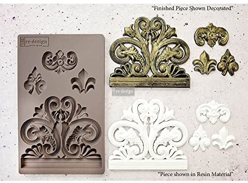 Redesign With Prima Redesign Decor Moulds 5x8x8mm-Bridgeport Irongate Crafting Resin Molds for air Dry Clay DIY Projects Funiture Dresser, Chocolate,Cake,Candy,Backery,Soap,Polymer Clay,hot Glue