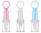 Supvox 3 Stücke Säuglingsmedizin Spender Baby Flüssigkeit Fütterung Silikon Fütterung Medizin Werkzeug für Neugeborene Kleinkind (Weiß, Rosa, Blau)