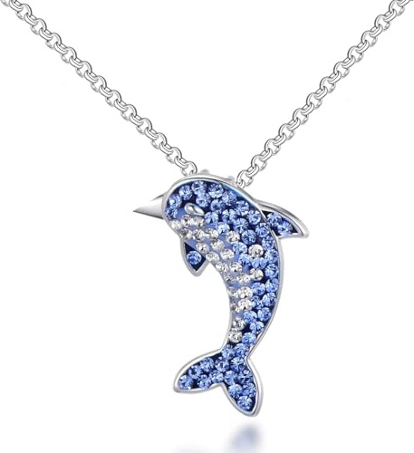 Philip Jones Collier Dauphin avec Cristaux Zircondia®