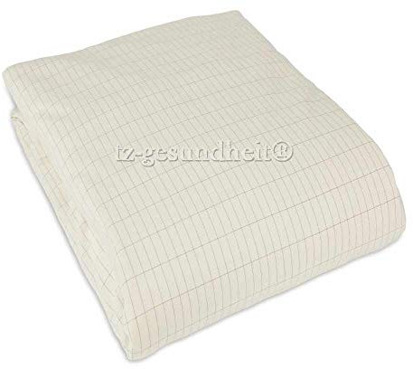 Erdungsprodukte TZ-Gesundheit Spannbetttuch (140 x 200 cm) Erdunglaken Erdungsbetttuch zur Erdung