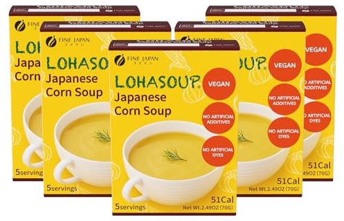 FINE Japan Japanese Corn Soup 93 gr (5 Packets / 5 Servings) Set of 5