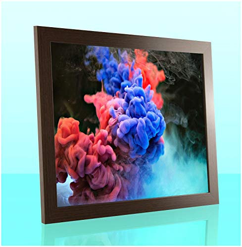 Puzzello Puzzlerahmen Bilderrahmen Posterrahmen 60x90 cm Eiche Dunkel Wenge Dekor 90x60 cm mit klarem Kunstglas