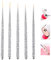 5 Pcs Nail Art Liner Brushes, Professional UV Gel Painting Nail Art Design Brush Pen Set Nail Art Point Drill Drawing Brush Pen Thin Nail Art Brush 7/9/11/15/20mm