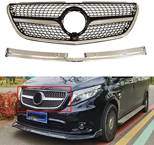 Auto GT Style Frontgrill Kühlergrill Kühlergitter Lüftungsgitter für Mercedes Benz V Klasse Vito W447 2021