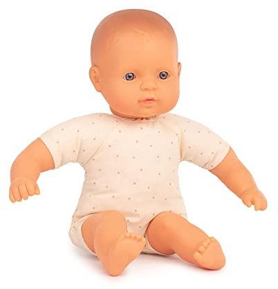 Miniland Dolls: 32 cm große europäische Puppe mit weichem Körper, in transparenter Tüte., Natur, 31361