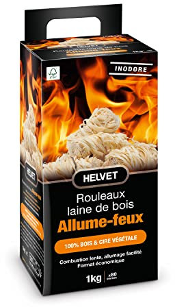 80 Allume Feu Naturel en Bois pour Cheminée et Poele - Produit 100% Ecologique en Bois & Cire Végétale FSC - Combustion 10 Minutes