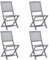 4er Set Gartenstühle Klappstühle Gartenstühle Klappbar Holz Gartenstuhl Campingstuhl Balkonstuhl Bistrostuhl für Party Balkon, Grau 54 x 57 x 91 cm