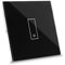 iotty E1 PLUS Smart Wi-Fi Switch for Lights and Gates, works with Google Home/Alexa/Siri/IFTTT, remote control, iOS/Android App, Backlit Glass Touch Plate, Temperature and Brightness Sensors, Black
